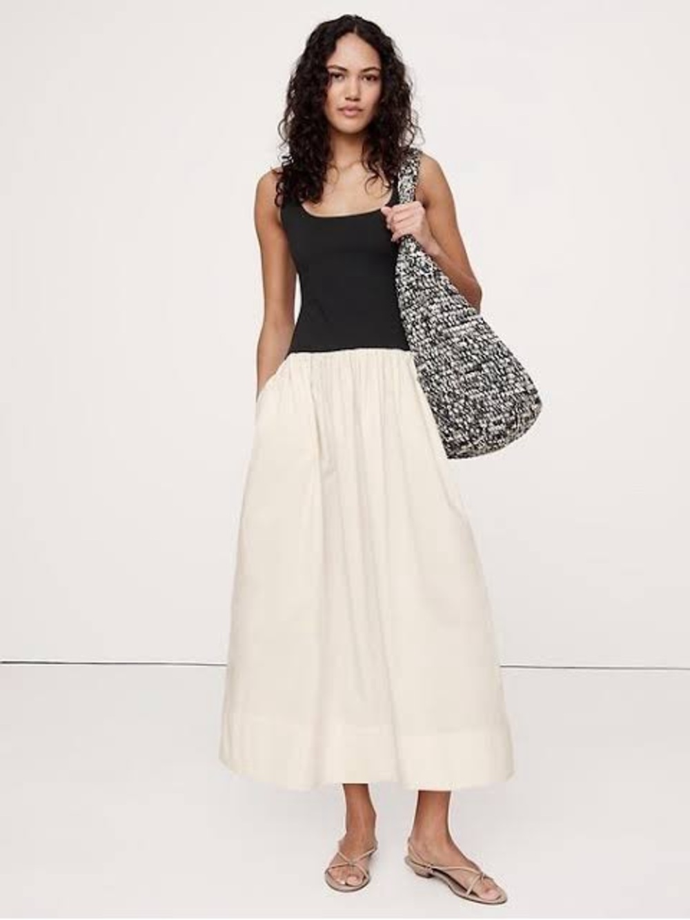 Banana Republic Drop-Waist Midi Dress NWT